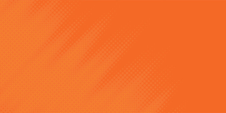 Dots halftone orange color pattern gradient texture with technology digital background. Dots pop art comics with summer background.