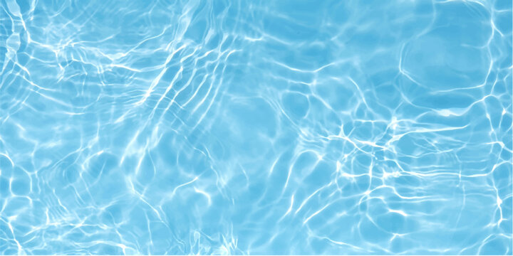 Blue water surface abstract background with clear waves ripples and ocean texture