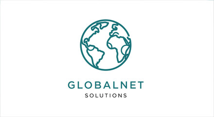 Fototapeta premium Global Network Solutions Logo Design.