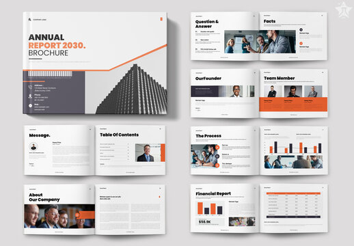 Annual Report Brochure Landscape Template