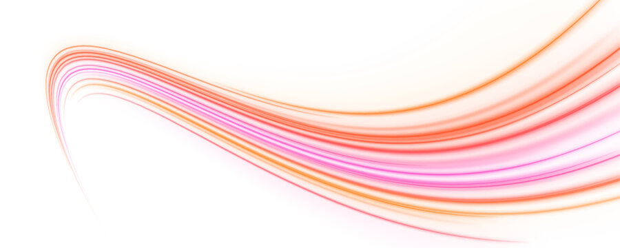 Rainbow speed lights shimmer across dark PNG highways with vivid glowing reflections. Smooth curves create sleek futuristic movement. Great for advertising visuals.