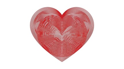 Fototapeta premium red heart symbol isolated on white background romantic love vector illustration design icon for valentines day romance and passion