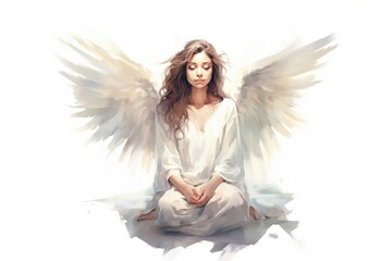 Obraz premium Angel adult representation contemplation.