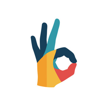 Hand Making Peace Sign Gesture.