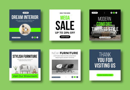 Modern Interior Design Post Template Set