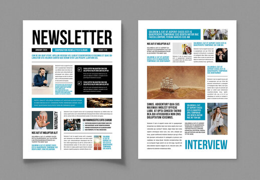 Newsletter Template Design Layout