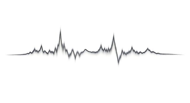 An electrocardiogram reading on a white background