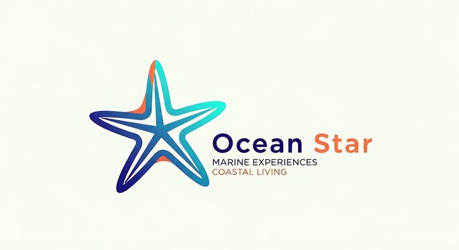 Blue starfish logo for marine education company.