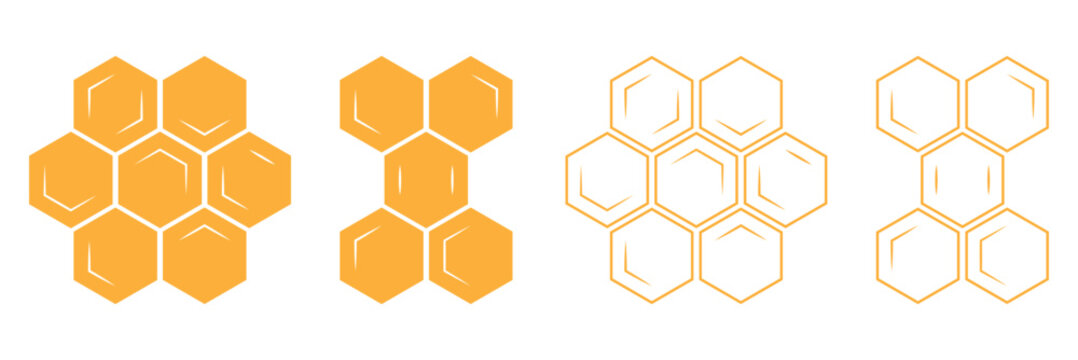 Honeycombs icon symbol. Modern pattern seamless  hexagon honeycombs on a white background. eps 10