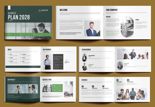 Corporate Company Business Plan 2028 Brochure Landscape Template