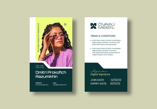 Professional Employee ID Card Template