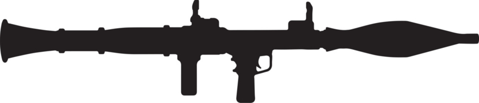 Black silhouette of a rocket launcher.