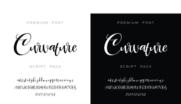Curvature Script Font Typeface