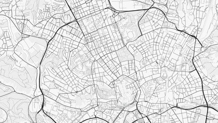 Obraz premium Brno City Map. Minimalist black and white line art poster for printing, wallpaper, wall art, and map resources for home and office decor