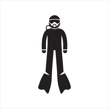 vector illustration of a man in a suit on white background or silhouette vector 