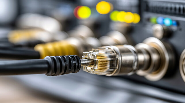 Broken trunk cable in server infrastructure emphasizing data connection failure disconnect

