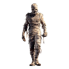 Obraz premium Professional Scary Halloween Mummy Transparent Background Isolated Image Usage