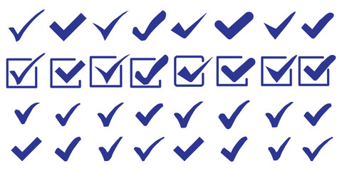 Check mark icon button set. Check box icon with right and wrong buttons and yes or no checkmark icons in green tick box and red cross .Green Tick and Confirm Icon set Vector ... © Hike studio 8