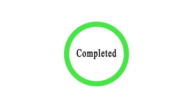 Countdown timer animation from five seconds to zero seconds. 5 to 0 rotating circle shape countdown. Countdown timer with a white background.