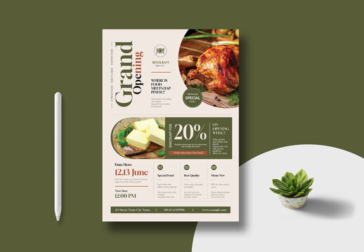 Grand Opening Poster Template Layout