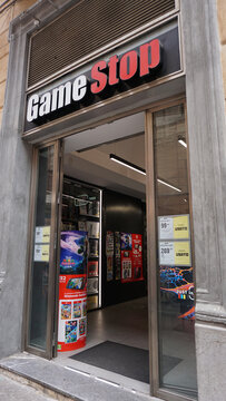 Palermo, Italy - May 8, 2026: A Gamestop video game store in the Palermo, Italy
