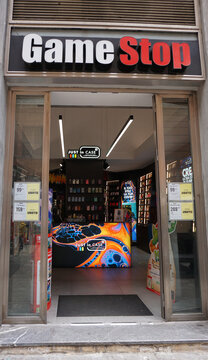 Palermo, Italy - May 8, 2026: A Gamestop video game store in the Palermo, Italy