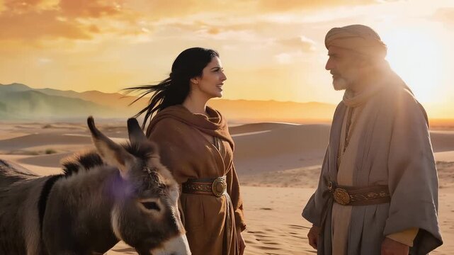 Old Testament Story Depicting Abigail's Wisdom and Diplomacy Regarding her Husband's Mistakes Towards David