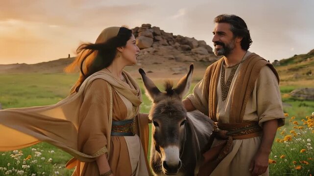 Bible Story of Abigail Meets David to Prevent Conflict After Nabal&rsquo;s Foolish Actions