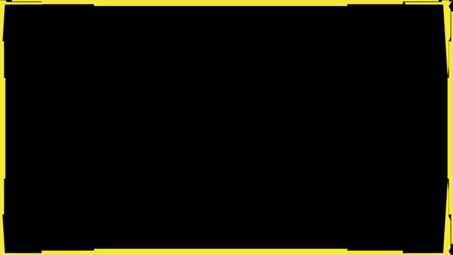 Abstract futuristic glowing rectangular frame on black technology background design