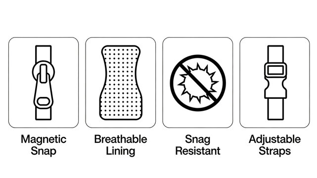 Presenting magnetic snap fasteners, breathable lining, and anti hook threads, comfortable and durable clothing features, and upgrading the quality of daily luggage and sports equipment.
