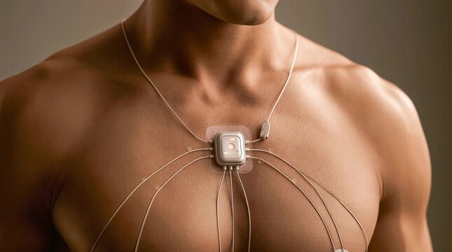 Holter Cardiac Monitor Patch Chest Electrode Heart Rate Recording Medical