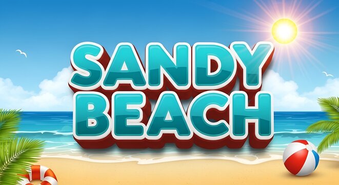 Beautiful Sandy Beach Summer Vibes Background