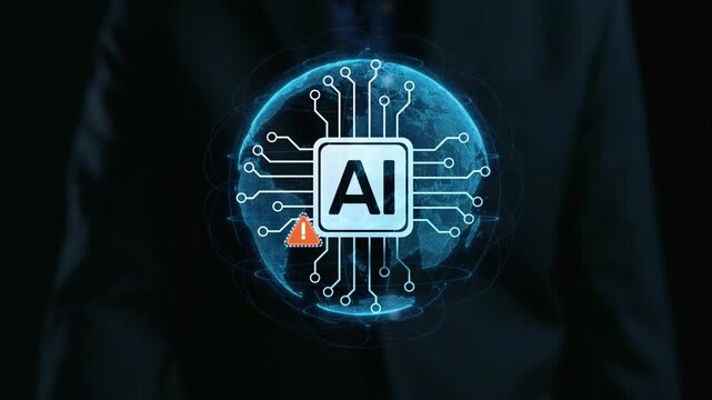 AI interface showing prompt error warning and system alert. AI prompt failure can lead to incorrect output or hallucination. Managing AI prompt error is crucial in safe AI deployment. Elide