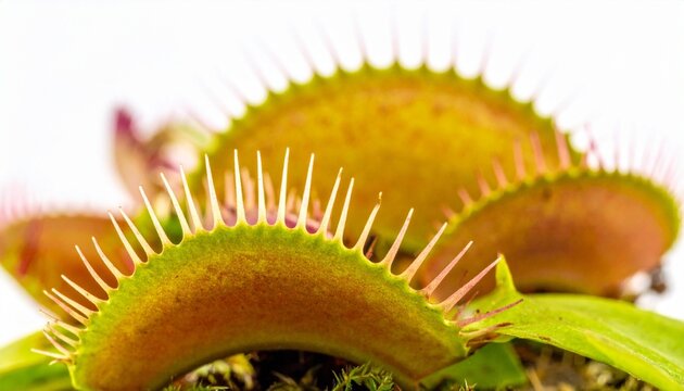 "Venus flytrap poised with spined jaws, vivid adaptation, nature&rsquo;s predatory elegance and resilience."