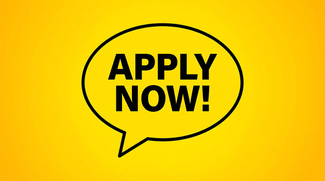Job application, recruitment, speech bubble, apply now, employment opportunity, business communication