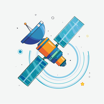 Stylized Satellite Illustration