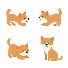 Fototapeta premium set of dogs