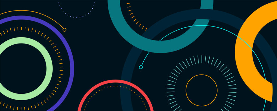 Abstract vector background with circular elements and modern digital design