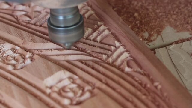Computer Controlled CNC Machine Advanced Wood Design Precision Manufacturing Technology