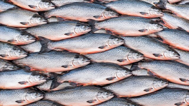 Salmon Fish Background. Fish Background. Generative Ai
