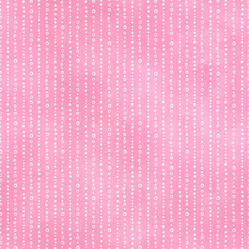 Hand painted pink background with dots and circles.
