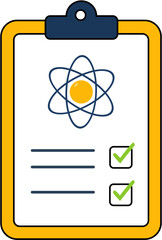 Science Education Checklist Clipboard Vector Illustration for Kids Learning and School Study Concept © maulana