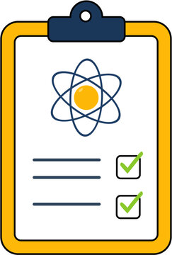 Science Education Checklist Clipboard Vector Illustration for Kids Learning and School Study Concept