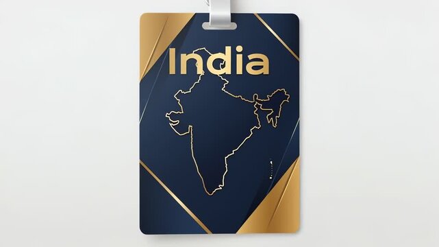 Elegant badge design featuring India map with gold accents