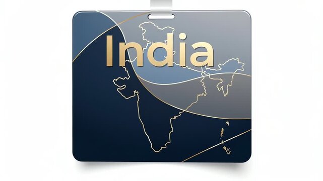 Modern badge design featuring India map with elegant typography