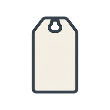 Blank Hang Tag with Hole Isolated Flat Illustration