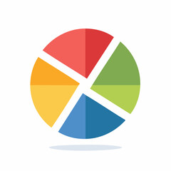 Fototapeta premium Colorful Pie Chart Icon