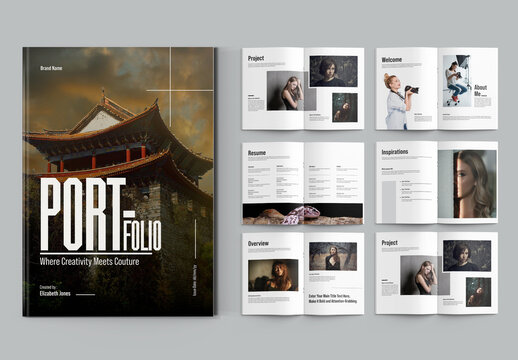 Creative Portfolio Brochure Design Template For Photographer