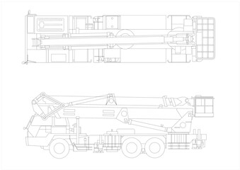 A telescopic boom truck is a heavy-duty vehicle that is extremely useful for working at heights © R36 SE
