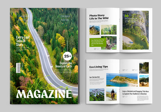 Natural Magazine Template Layout